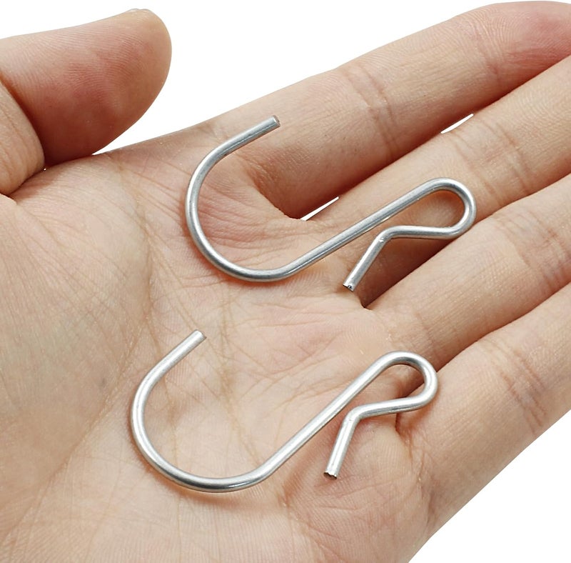 Hitefu 40PCS S Shaped Hooks Clip, Stainless Steel Hanging Hooks S Metal Hooks, Suitable for Hanging Jewelry, DIY Crafts, Kitchen Lights, Key Chain(Silver) - Image 5